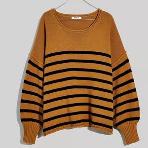 Madewell Conway Pullover Sweater in Nautical Stripe
